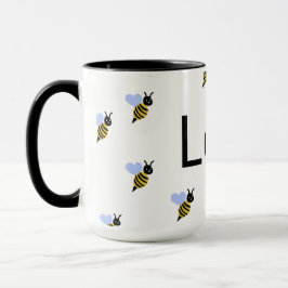 Caneca Minimalist Love & Bees Mug – Romantic Gift for Any