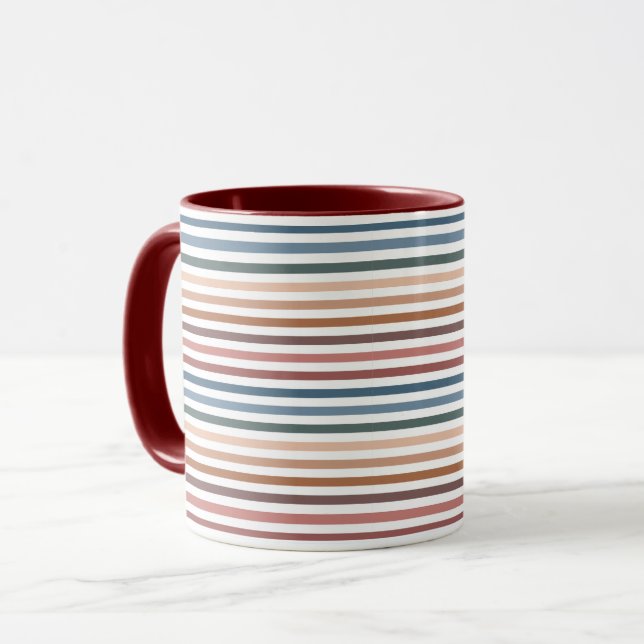 Caneca Minimalist Muted Rainbow Lines (Frente Esquerda)