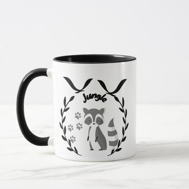 Caneca Minimalist Raccoon Graphic (Esquerda)