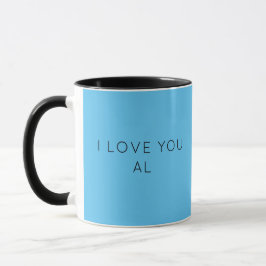 Caneca Minimalista Amo-Te Mug - Copo De Nome Personalizad