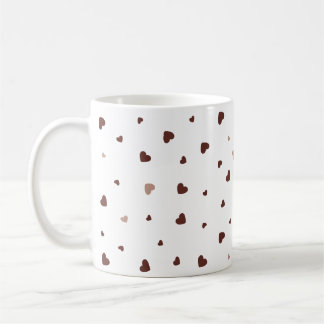 Caneca Minimalista com Padrão de Coração – Café Es