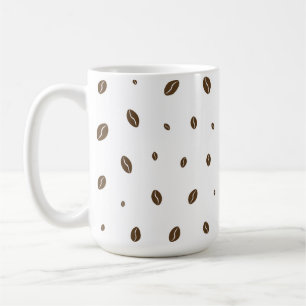 Caneca Minimalista com Padrão de Grão de Café