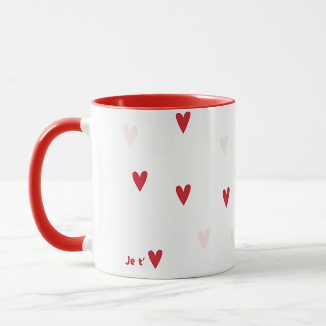 Caneca Minimalista “Je t’❤️” (Esquerda)