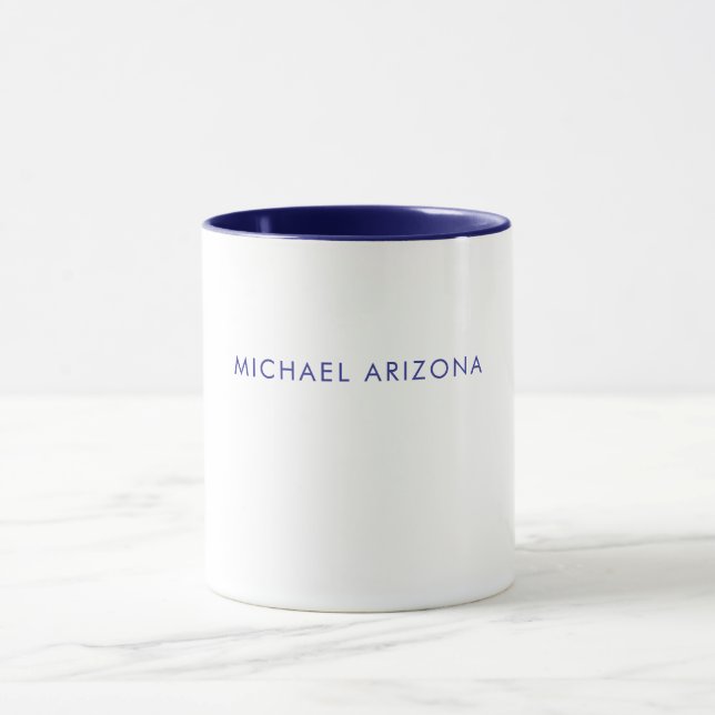 Caneca Minimalista Moderna Simples Nome Próprio (Centro)