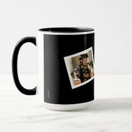 Caneca Minimalista Preto & Branco 2 Fotos em Moldura de G