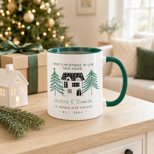 Caneca MINIMALISTA PRIMEIRO NATAL EM NOSSA NOVA CASA 2 To
