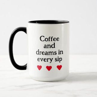 Caneca Mínimo de tipografia elegante entre preto e branco