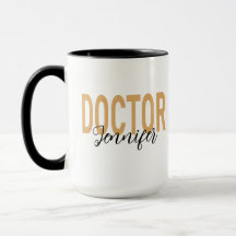 Mínimo e Elegante Doutor de Ouro com Nome Personal