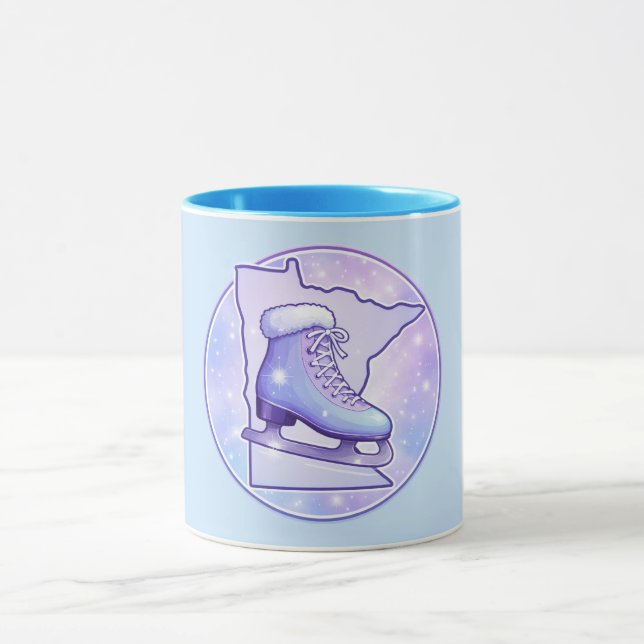 Caneca Minnesota Patinação no Gelo Azul & Roxo (Centro)