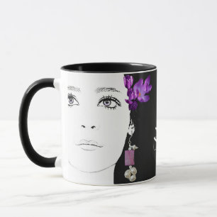 Caneca Míriam personalizável: nome bonito rosto de menina