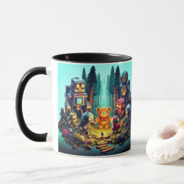 Caneca "Missão de resgate: robôs e o urso de pelúcia perd
