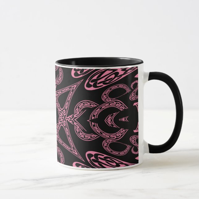 Caneca Mistério rosa Monograma gótico K (Direita)