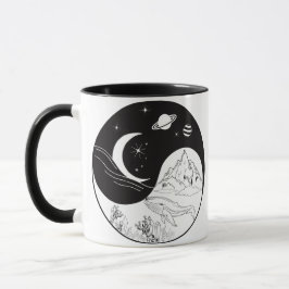 Caneca Mística Celestial Yin Yang Significa Amor