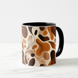Caneca Mistura Botânica Terrosa – Design Abstrato 