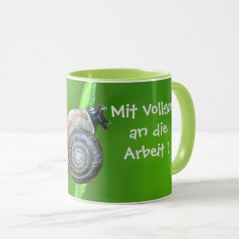 Caneca Mit Schnecke vollgas zur Arbeit