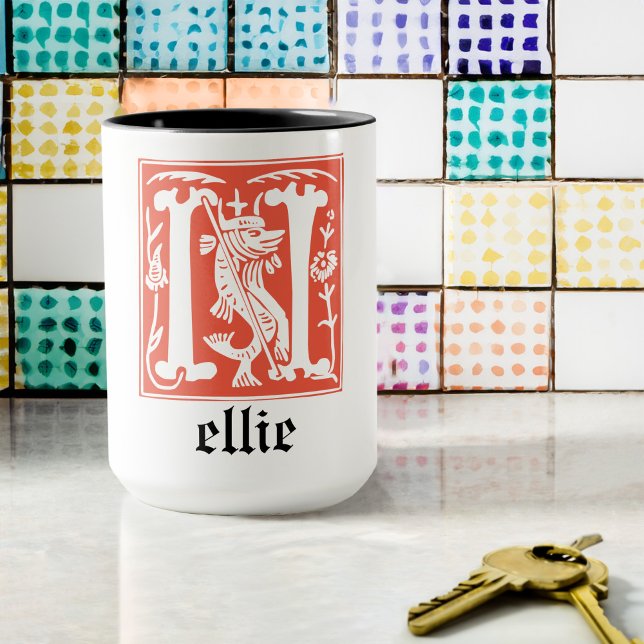 Caneca Mítica do século XVI cria Capital Decorativo N (Criador carregado)