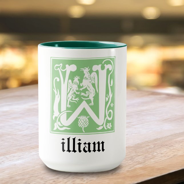 Caneca Mítica do século XVI cria Capital Decorativo W (Criador carregado)