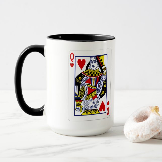 Caneca Mixagem King & Queen - Dois Cartão de Jogada Espir (Com Donut)