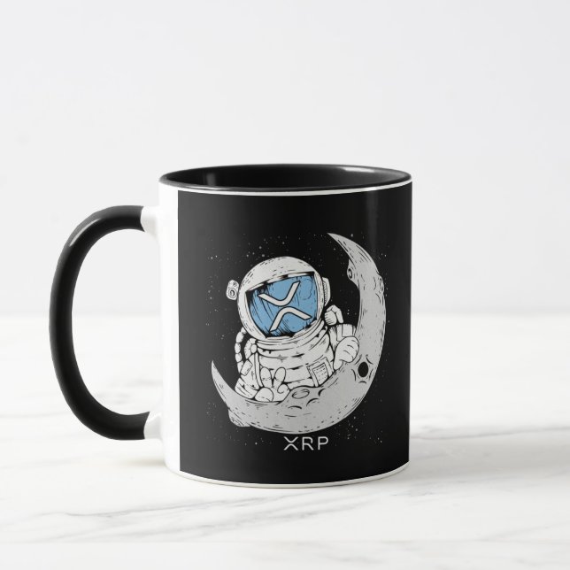 Caneca Moa de Astronauta de Cuta Criptomoeda XRP Memória  (Esquerda)