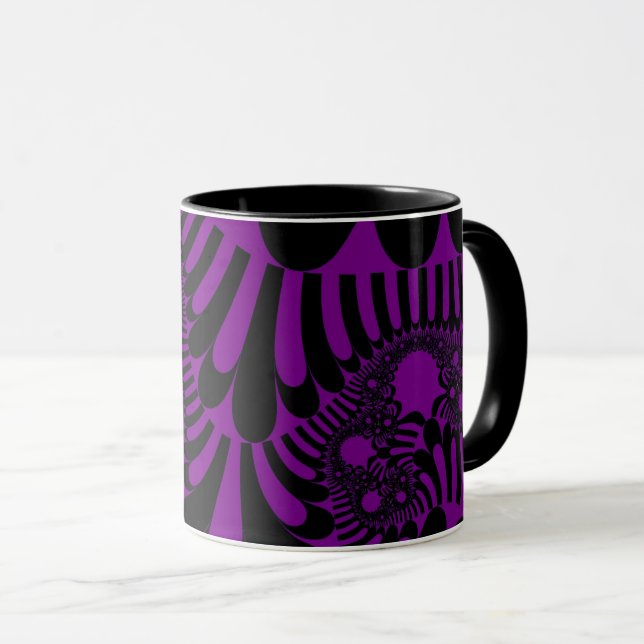 Caneca Mod roxo e preto (Frente Esquerda)