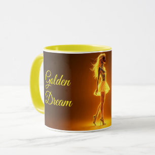 Caneca Moda iluminada por sol com brilho de neon