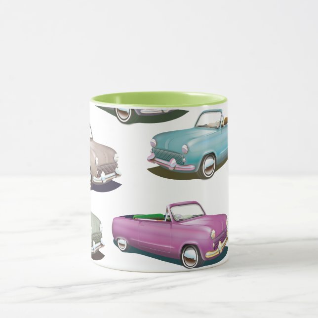 Caneca Modelo clássico de carros clássicos de vintage (Centro)