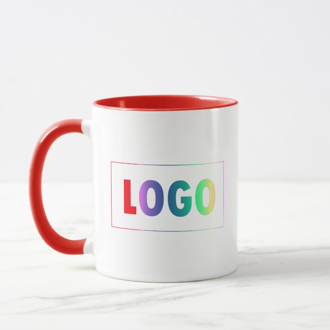 Caneca Modelo de logotipo personalizado simples para empr (Esquerda)