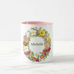 Caneca Modelo Floral Wreath Springtime