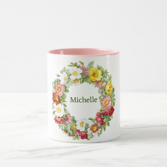 Caneca Modelo Floral Wreath Springtime (Centro)