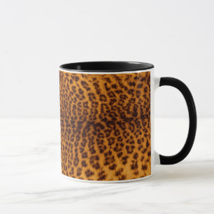 Caneca Modelo manchado preto da textura da pele do