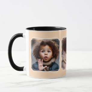 Caneca Modelo Moderno de Colagem de Fotos para Instagram 
