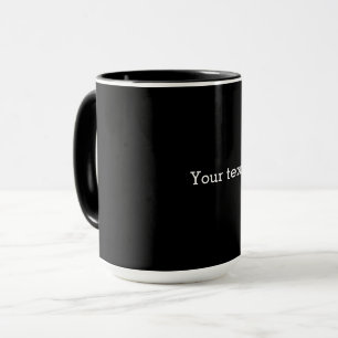 Caneca MODELO - Preto sólido com texto branco