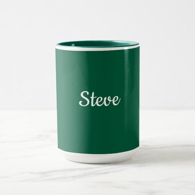 Caneca Modelo Verde Escuro, texto branco, (Centro)
