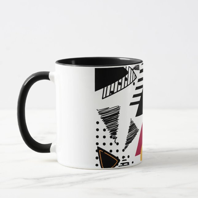 Caneca Modern Abstract geometric art (Esquerda)