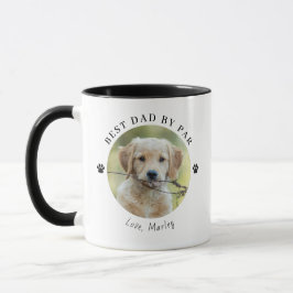 Caneca Modern Best Dad By Par Personalized Photo Coffee