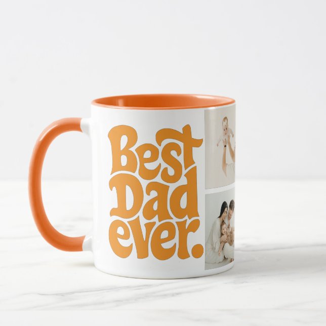 Caneca Modern Best Dog Dad Photo (Esquerda)
