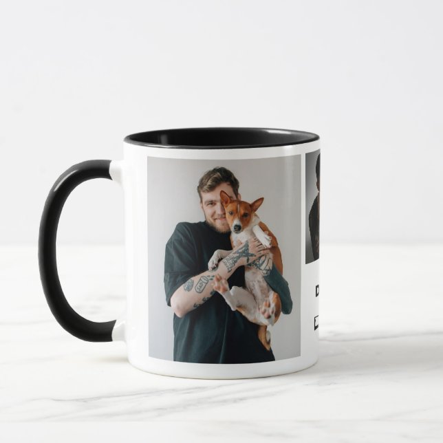 Caneca Modern Best Dog Dad Photo (Esquerda)