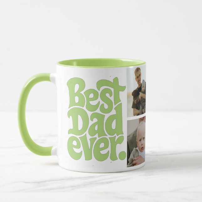 Caneca Modern Best Dog Dad Photo (Esquerda)