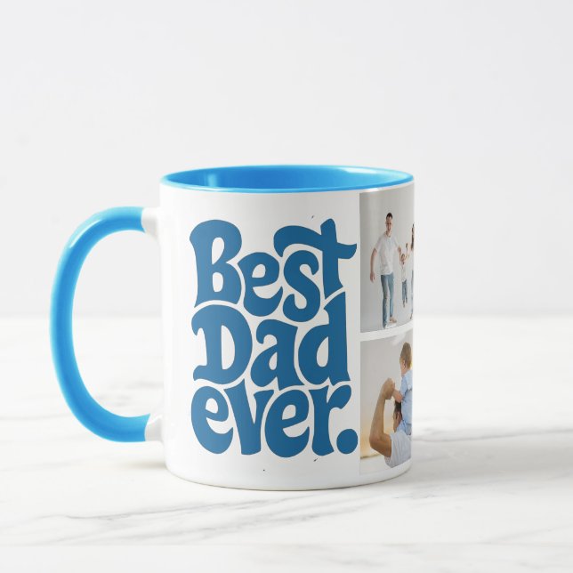 Caneca Modern Best Dog Dad Photo (Esquerda)
