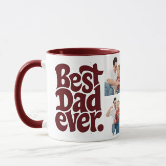 Caneca Modern Best Dog Dad Photo