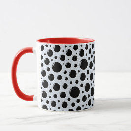 Caneca Modern Black Circle Dots