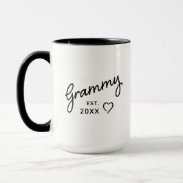 Caneca Modern Established Date Grammy Coffee