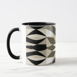 Caneca Modern Geometric Coffee Mug | Neutral Earth Tone A