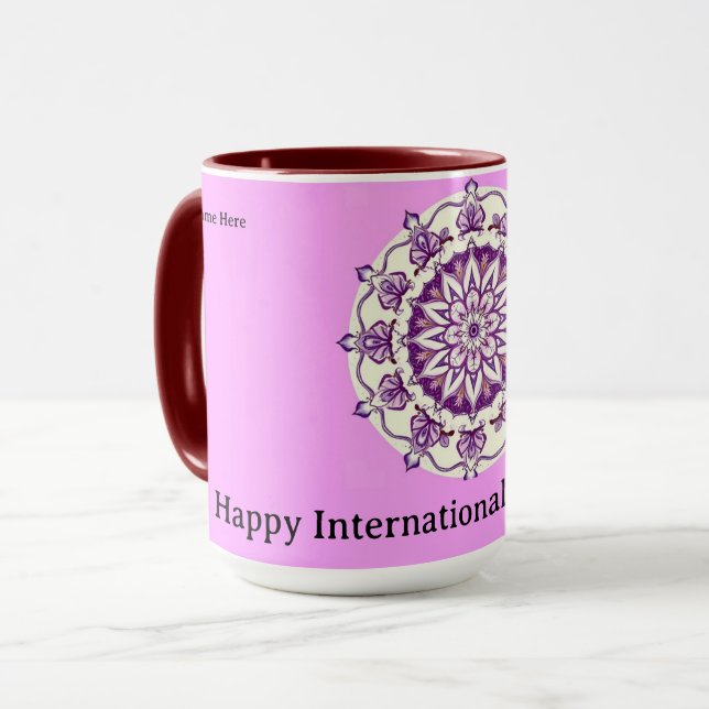 Caneca Modern IWD 2026 Strategic Empowerment Custom (Frente Esquerda)