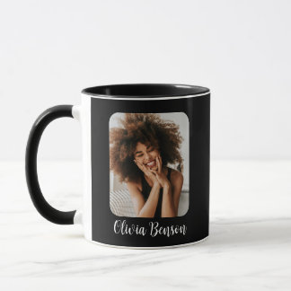 Caneca Modern Personalized Photo and Name Create your own
