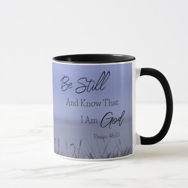 Caneca Modern Simple Scripture Blue Wheat Field   (Direita)