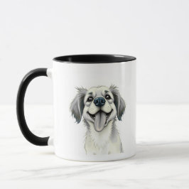 Caneca Modern Typography Pet Name Mug With Photo