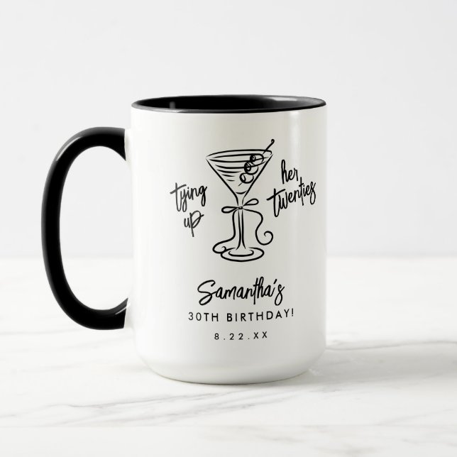 Caneca Moderna Amarrando os Vinte Anos em seu 30º Anivers (Esquerda)