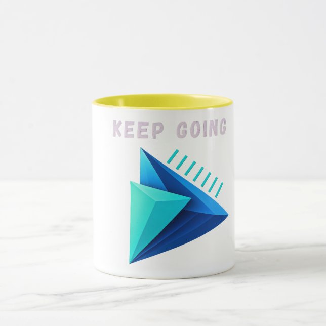 Caneca Moderna de Duas Cores com Design Geométrico (Centro)