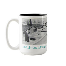 Caneca moderna do meio século retro